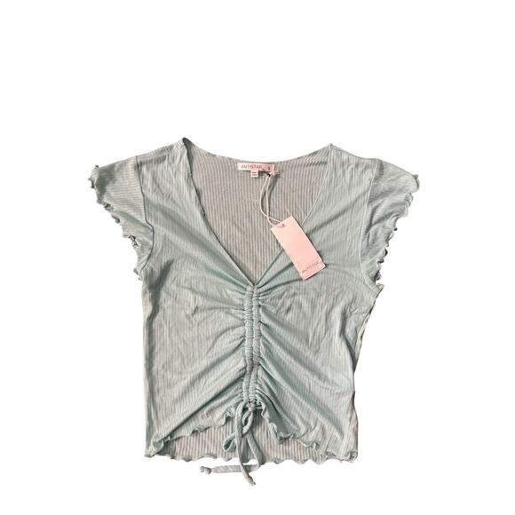 Antistar Turquoise Stretchy Crop Top - Size S - Picture 1 of 2